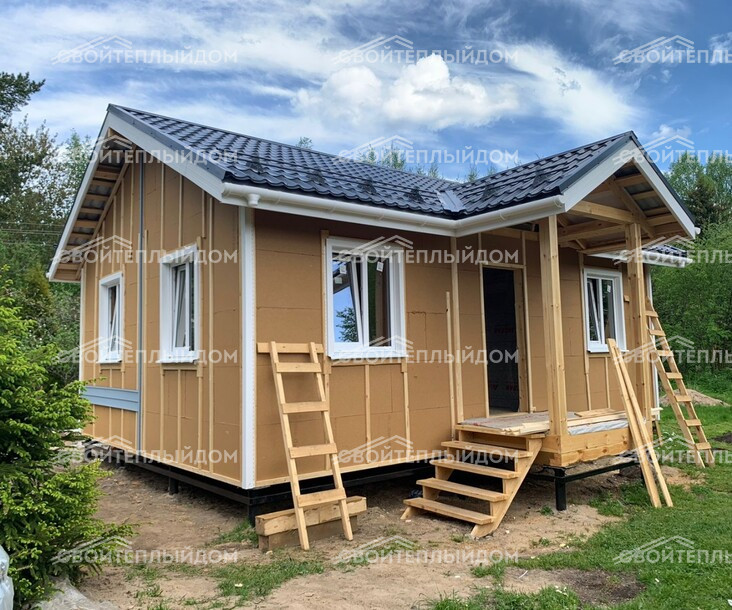 Каркасный дом 6,0х8,0м фото 10