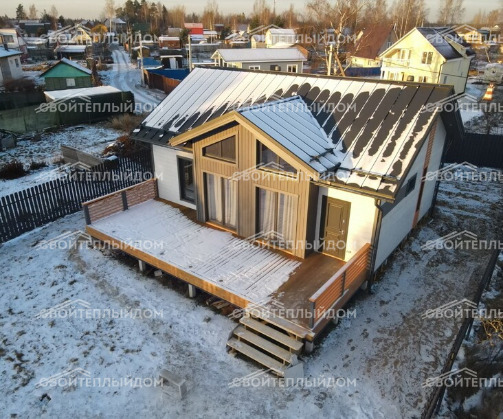 Каркасный дом 10,0х11,0м фото 2