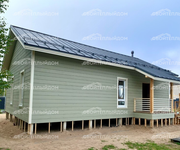Каркасный дом 9,8х11,0м фото 20