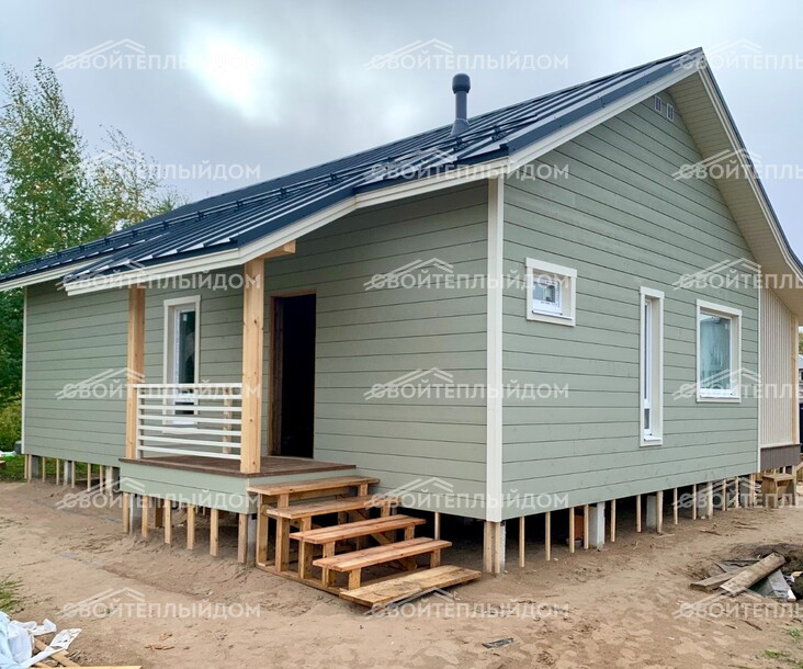 Каркасный дом 9,8х11,0м фото 19