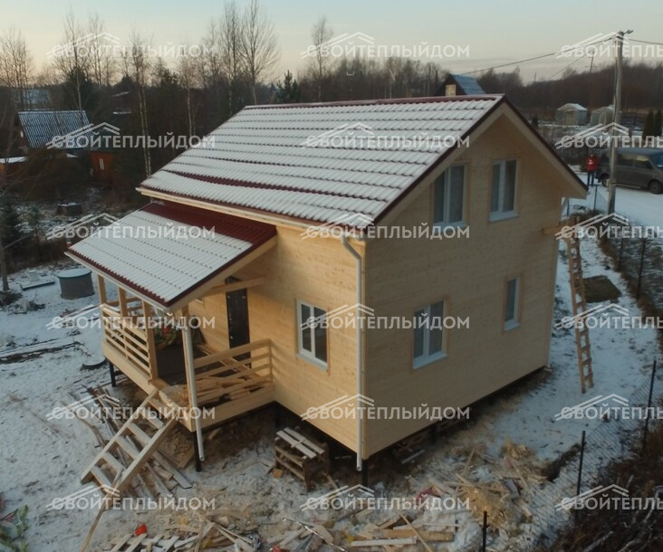 Каркасный дом 6,0х8,0м фото 1