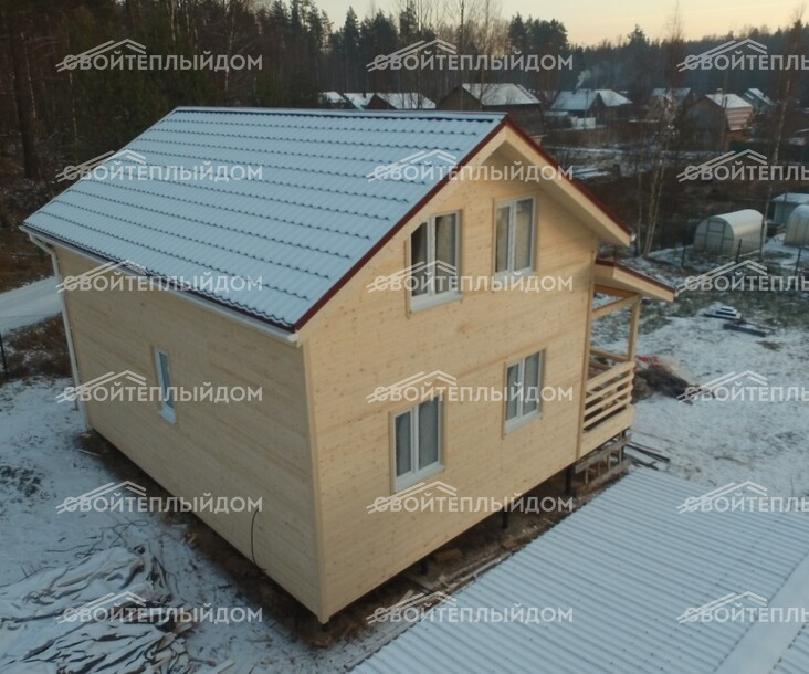 Каркасный дом 6,0х8,0м фото 3