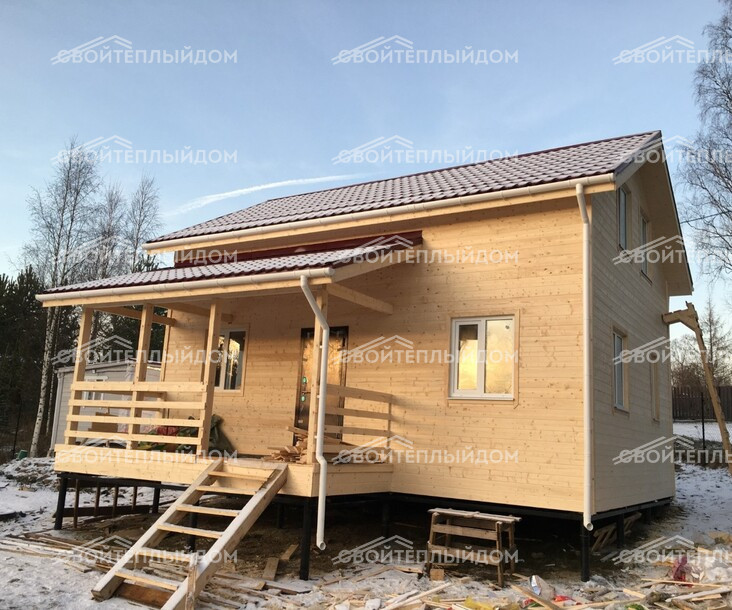 Каркасный дом 6,0х8,0м фото 11