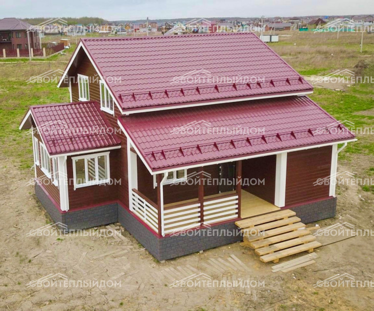 Дом из бруса 10,5х11,0м фото 1