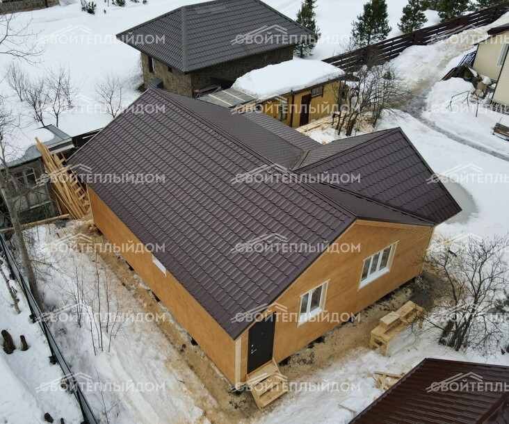Каркасный дом 8,5х10,0м фото 5