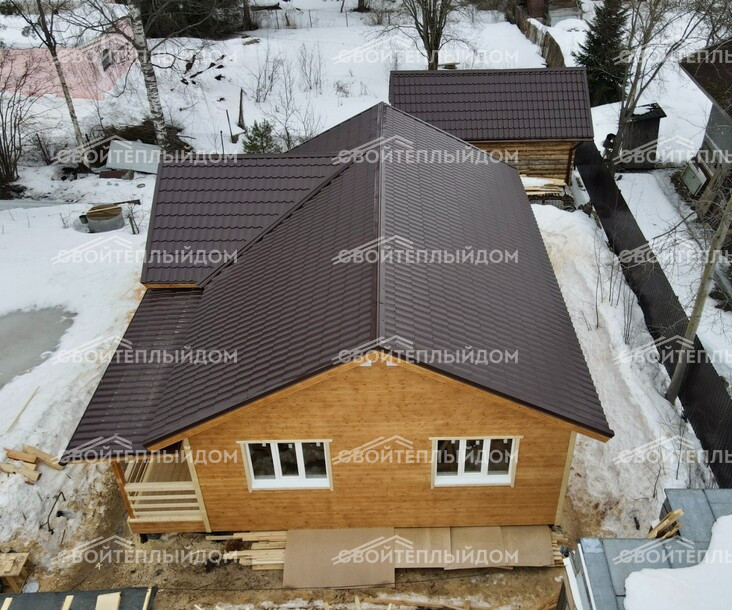 Каркасный дом 8,5х10,0м фото 4