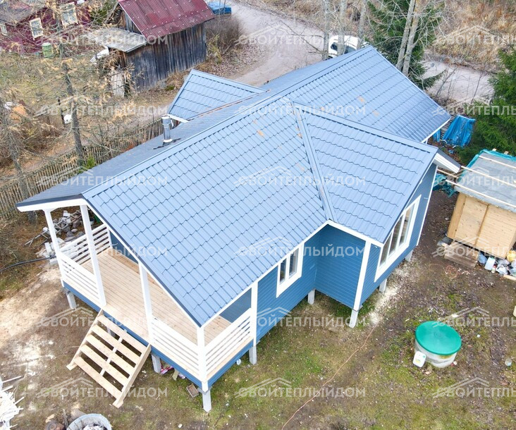 Каркасный дом 7,5х12,0м фото 3