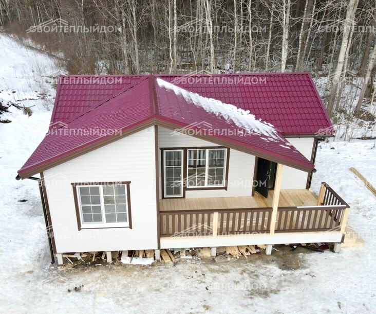 Каркасный дом 9,0х10,0м фото 1