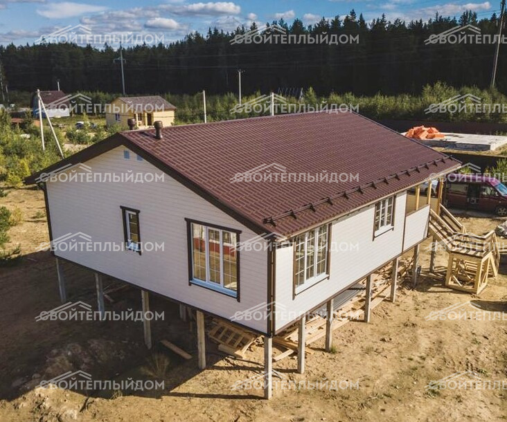 Каркасный дом 10,5х12,5м фото 2