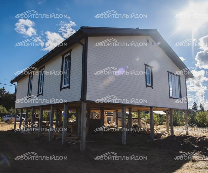 Каркасный дом 10,5х12,5м фото 14