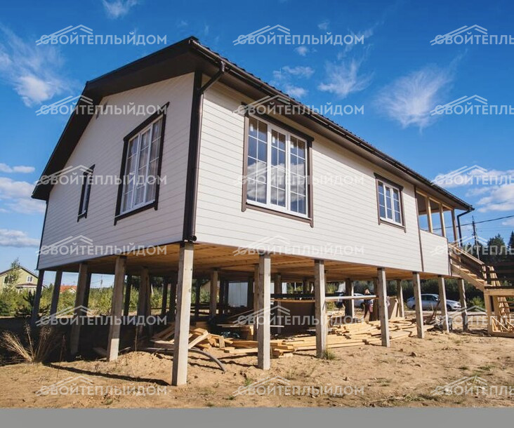 Каркасный дом 10,5х12,5м фото 10