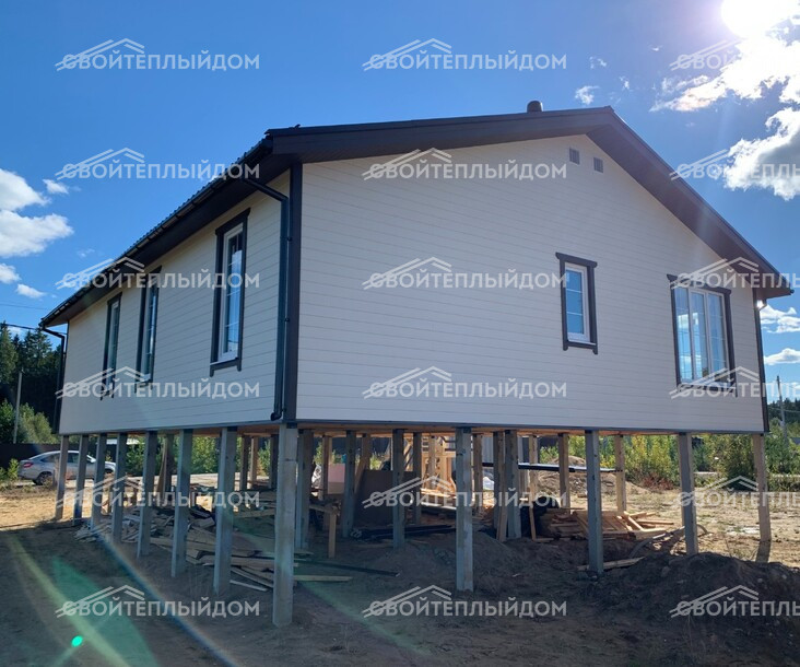 Каркасный дом 10,5х12,5м фото 15