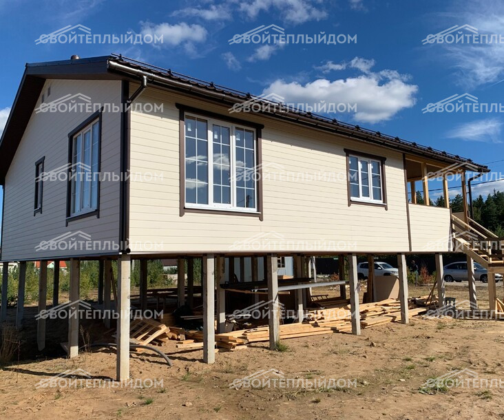 Каркасный дом 10,5х12,5м фото 5