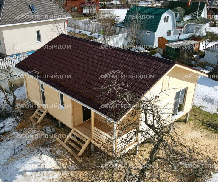 Каркасный дом 8,5х10,5м фото 3