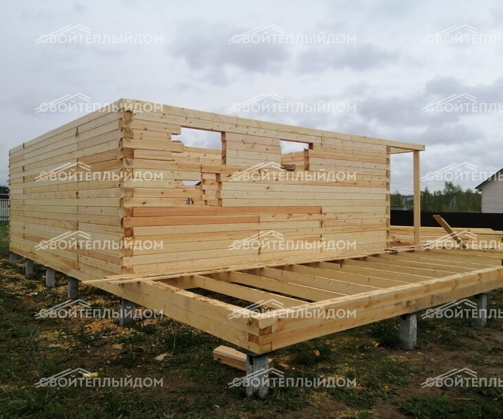 Дом из бруса 8,0х8,0м фото 9