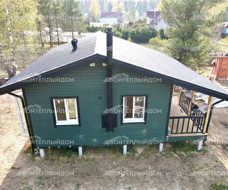 Каркасный дом 8,0х8,0м фото 2