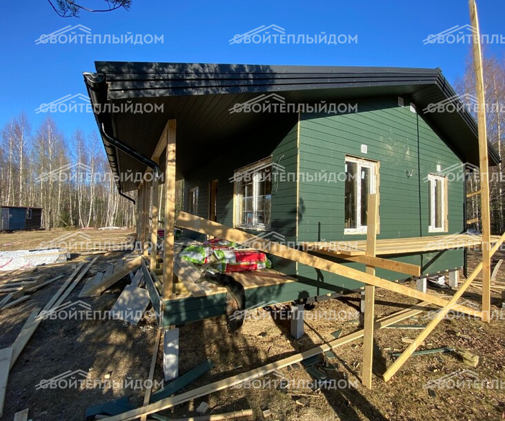 Каркасный дом 8,0х8,0м фото 21