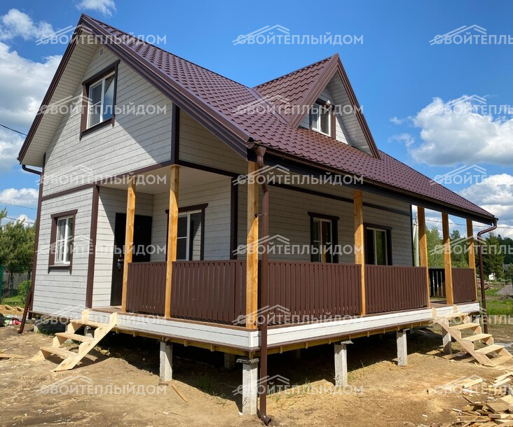 Каркасный дом 6,0х9,5м фото 13